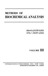 book Methods of Biochemical Analysis Vol 3