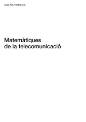 book Matemàtiques de la telecomunicació