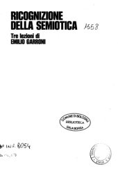 book Ricognizione della semiotica