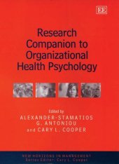 book RESEARCH COMPANION TO ORGANIZATIONAL HEALTH PSYCHOLOGY