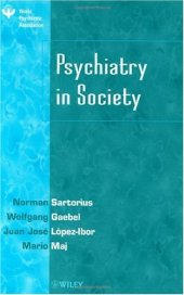 book Psychiatry In Society