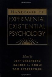 book Handbook of Experimental Existential Psychology