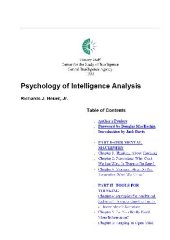 book Psychology of Intelligence Analysis