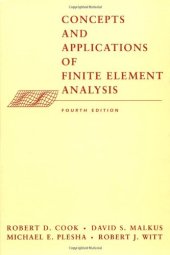 book Concepts and Applications of Finite Element Analysis, 4th Edition