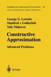 book Constructive Approximation: Advanced Problems