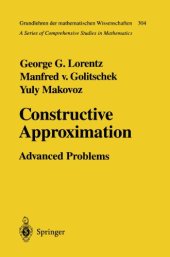 book Constructive Approximation: Advanced Problems