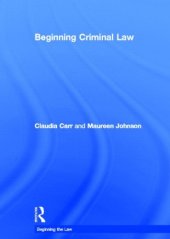 book Beginning Criminal Law