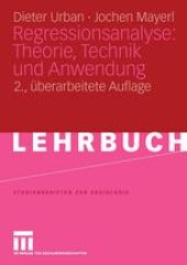 book Regressionsanalyse: Theorie, Technik und Anwendung