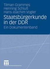 book Staatsbürgerkunde in der DDR: Ein Dokumentenband