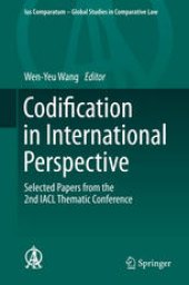 book Codification in International Perspective: Selected Papers from the 2nd IACL Thematic Conference