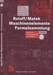 book Roloff/Matek Maschinenelemente Formelsammlung: Interaktive Formelsammlung auf CD-ROM