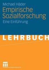 book Empirische Sozialforschung: Eine Einführung