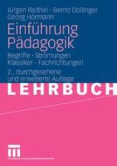 book Einführung Pädagogik: Begriffe · Strömungen Klassiker · Fachrichtungen