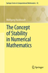 book The Concept of Stability in Numerical Mathematics