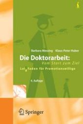 book Die Doktorarbeit: Vom Start zum Ziel: Lei(d)tfaden für Promotionswillige