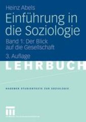 book Einführung in die Soziologie: Band 1: Der Blick auf die Gesellschaft