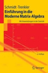 book Einführung in die Moderne Matrix-Algebra: Mit Anwendungen in der Statistik