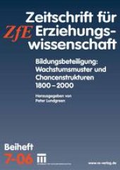 book Bildungsbeteiligung: Wachstumsmuster und Chancenstrukturen 1800–2000