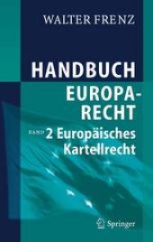 book Handbuch Europarecht: Europäisches Kartellrecht