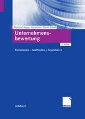 book Unternehmensbewertung: Funktionen — Methoden — Grundsätze