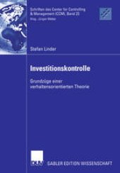 book Investitionskontrolle: Grundzüge einer verhaltensorientierten Theorie