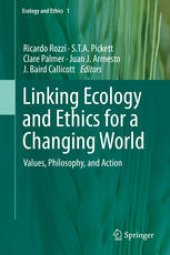 book Linking Ecology and Ethics for a Changing World: Values, Philosophy, and Action