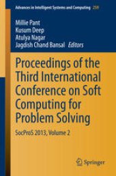 book Proceedings of the Third International Conference on Soft Computing for Problem Solving: SocProS 2013, Volume 2