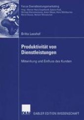 book Produktivität von Dienstleistungen: Mitwirkung und Einfluss des Kunden