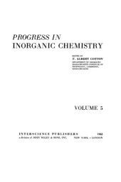 book Progress in Inorganic Chemistry, Vol. 5