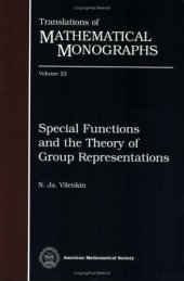 book Special Functions and the Theory of Group Representations