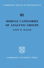 book Module Categories of Analytic Groups