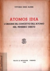 book Atomos. L'origine del concetto dell'atomo nel pensiero greco