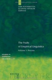 book The Fruits of Empirical Linguistics 1: Process