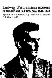 book Lecciones de Filosofía de la Psicología 1946-1947. Apuntes de P. T. Geach, K. J. Shah y A. C. Jackson