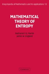 book Mathematical Theory of Entropy