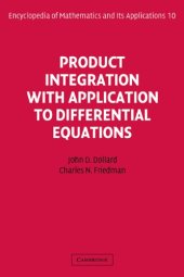 book Product Integration with Application to Differential Equations