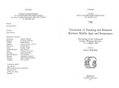 book Vocabulary of Teaching and Research between Middle Ages and Renaissance