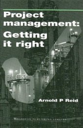 book Project Management: Getting It Right. Planning and Cost Manager's Guide