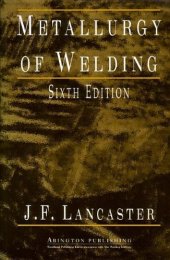 book Metallurgy of Welding