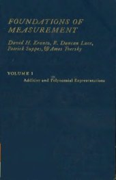 book Foundations of measurement, vol.1: Additive and polynomial representations