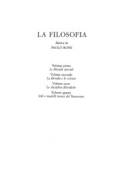 book LA FILOSOFIA. 2. La filosofia e le scienze.