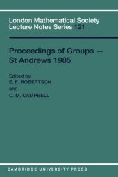 book Proceedings of Groups - St. Andrews 1985