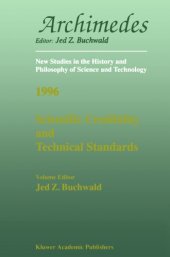 book Scientific Credibility and Technical Standards in 19th and early 20th century Germany and Britain