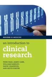 book An Introduction to Clinical Research