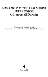 book Gli errori di Darwin.