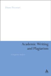 book Academic Writing and Plagiarism: A Linguistic Analysis