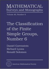 book The Classification of the Finite Simple Groups, Number 6, Part IV: The Special Odd Case