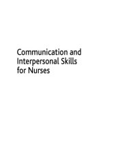 book Communication and Interpersonal Skills for Nurses