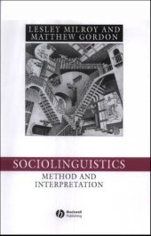 book Sociolinguistics : method and interpretation