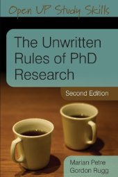 book The unwritten rules of PhD research